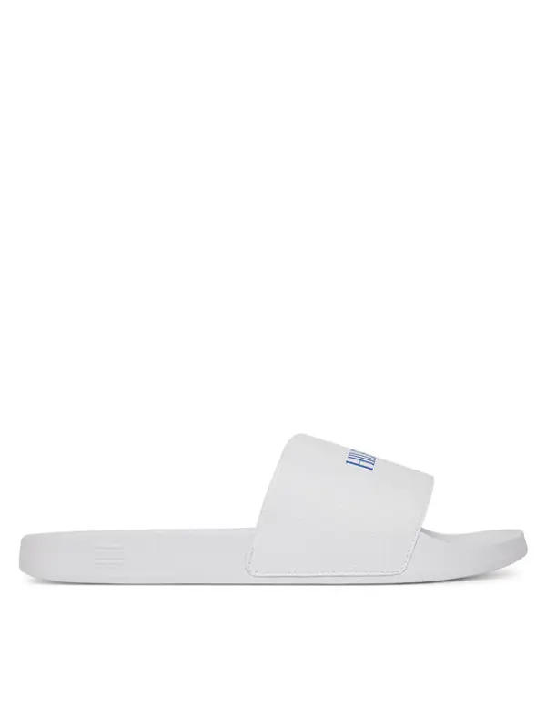 Tommy Hilfiger Tommy Hilfiger Natikače Hilfiger Print Tumble Pool Slide FM0FM05505 Bijela