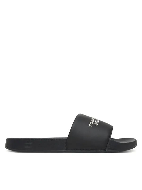 Tommy Hilfiger Tommy Hilfiger Natikače Raised Pool Slide FM0FM05761 Crna
