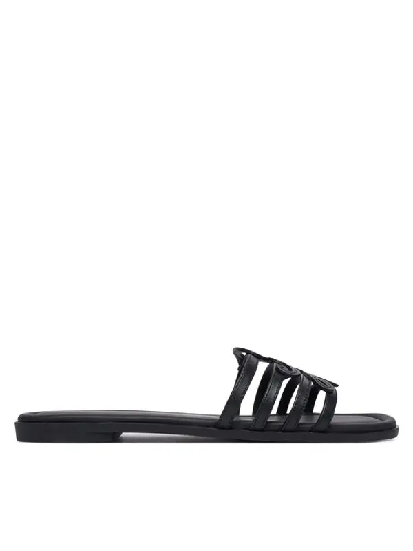 Tommy Hilfiger Tommy Hilfiger Natikače Th Script Flat Mule Lth FW0FW09368 Crna