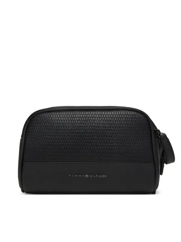 Tommy Hilfiger Tommy Hilfiger Neseser Metal Logo Woven Washbag AM0AM14098 Crna