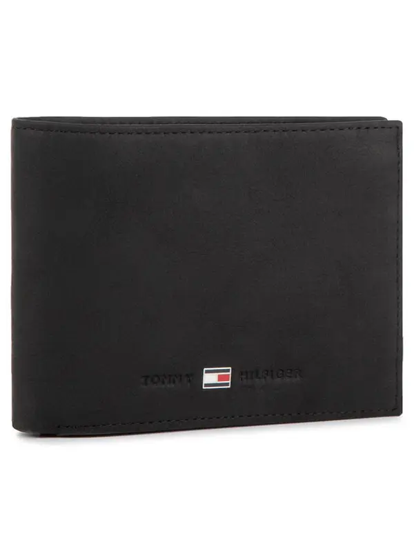 Tommy Hilfiger Tommy Hilfiger Novčanik Johnson Cc Flap And Coin Pocket AM0AM00660/82566 Crna