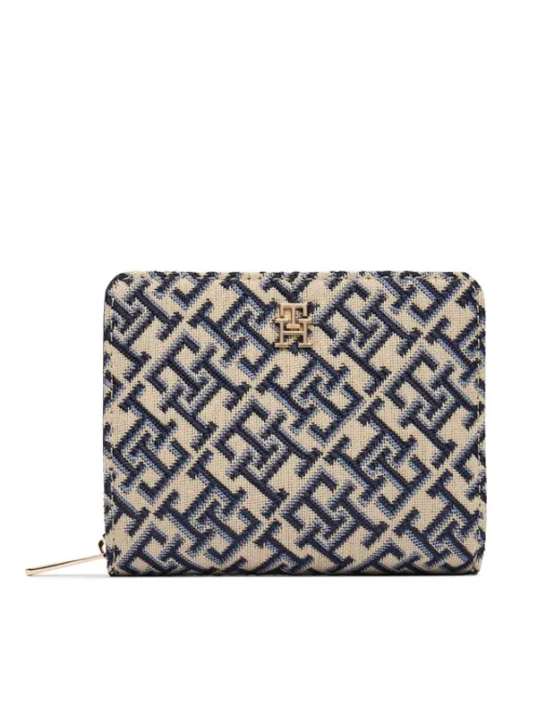 Tommy Hilfiger Tommy Hilfiger Novčanik Th Icon Med Za W/ Flap Jacquard AW0AW18759 Plava
