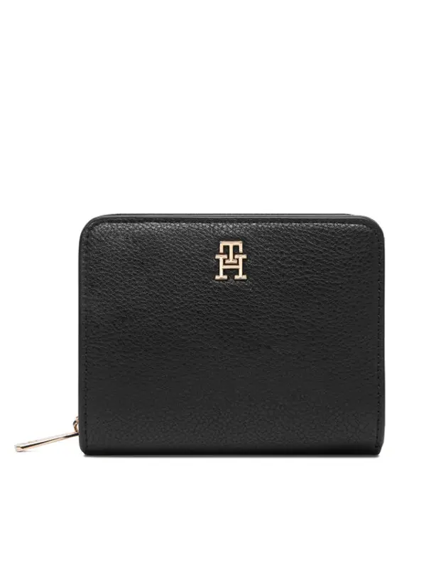 Tommy Hilfiger Tommy Hilfiger Novčanik Th Icon Med Za W/Flap AW0AW18475 Crna