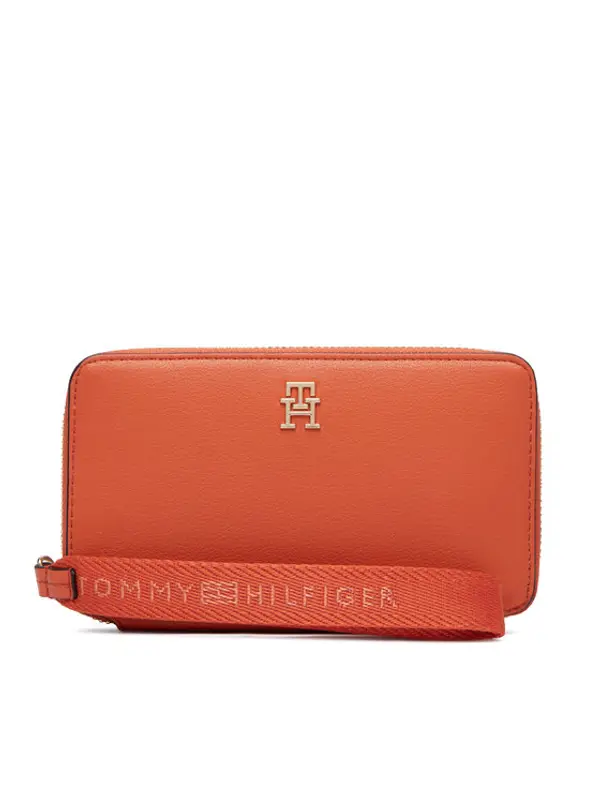 Tommy Hilfiger Tommy Hilfiger Novčanik Th Logotape Compact Zip Around AW0AW18699 Narančasta