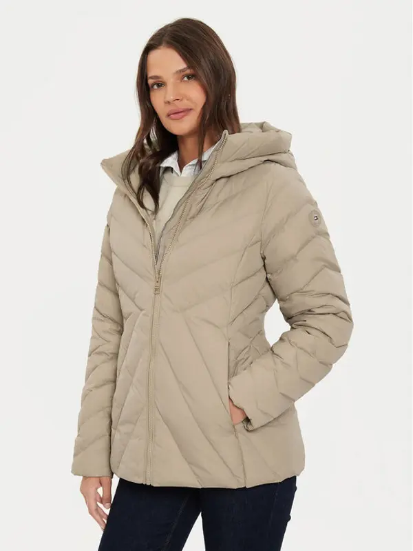 Tommy Hilfiger Tommy Hilfiger Pernata jakna Chevron WW0WW42623 Bež Regular Fit