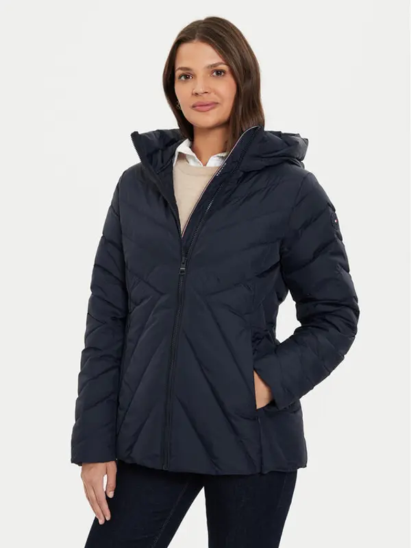 Tommy Hilfiger Tommy Hilfiger Pernata jakna Chevron WW0WW42623 Tamnoplava Regular Fit