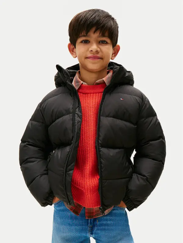Tommy Hilfiger Tommy Hilfiger Pernata jakna Essential KB0KB10091 D Crna Regular Fit
