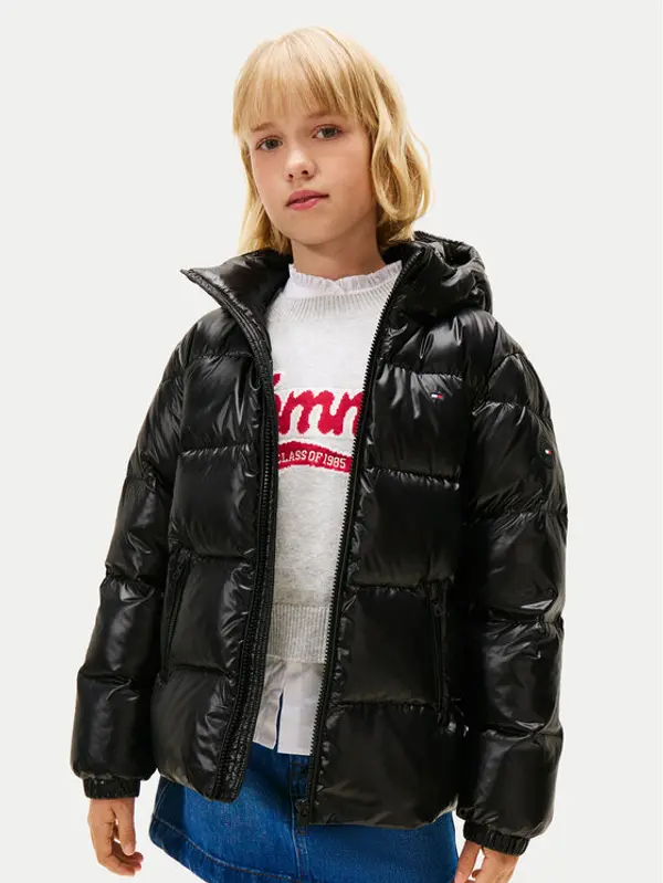 Tommy Hilfiger Tommy Hilfiger Pernata jakna Essential KG0KG08758 D Crna Regular Fit