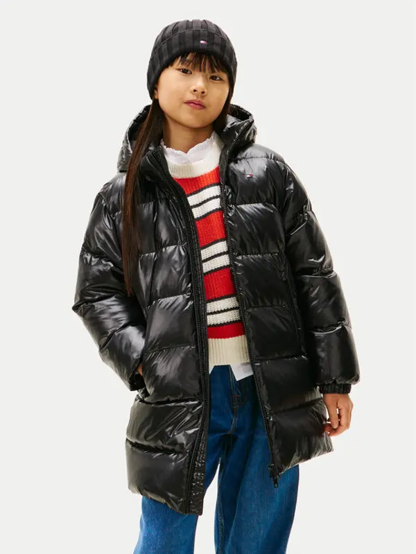 Tommy Hilfiger Tommy Hilfiger Pernata jakna Essential KG0KG08761 D Crna Regular Fit
