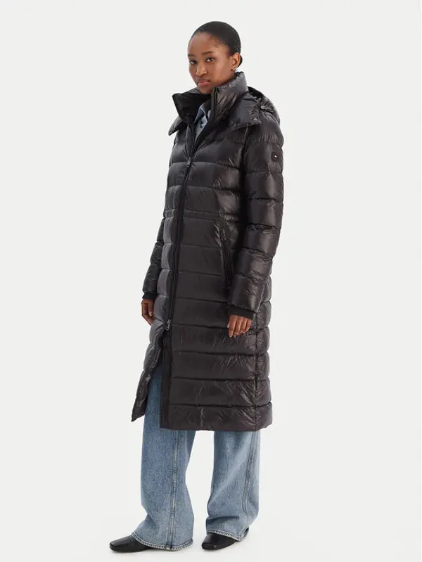 Tommy Hilfiger Tommy Hilfiger Pernata jakna Gloss WW0WW47356 Crna Regular Fit