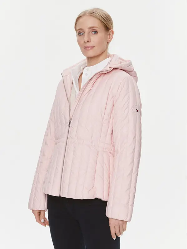 Tommy Hilfiger Tommy Hilfiger Pernata jakna WW0WW40484 Ružičasta Regular Fit