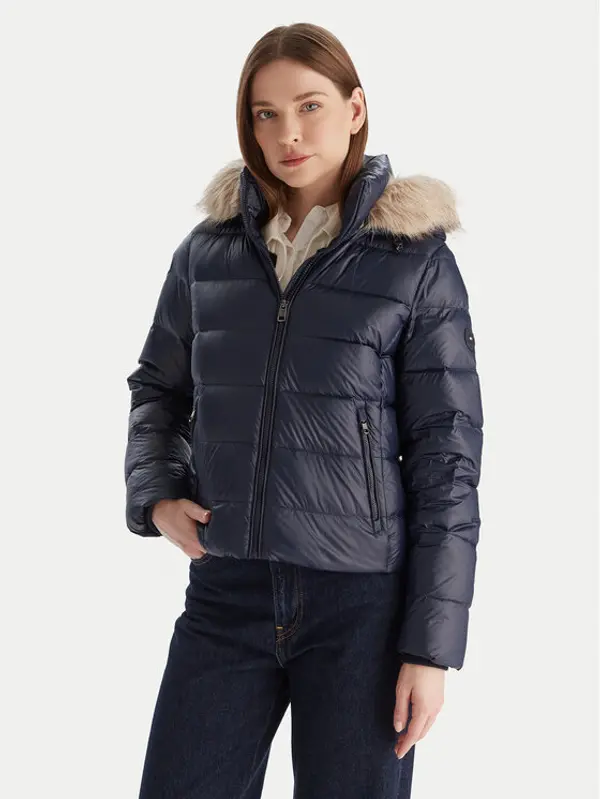 Tommy Hilfiger Tommy Hilfiger Pernata jakna WW0WW47354 Tamnoplava Slim Fit