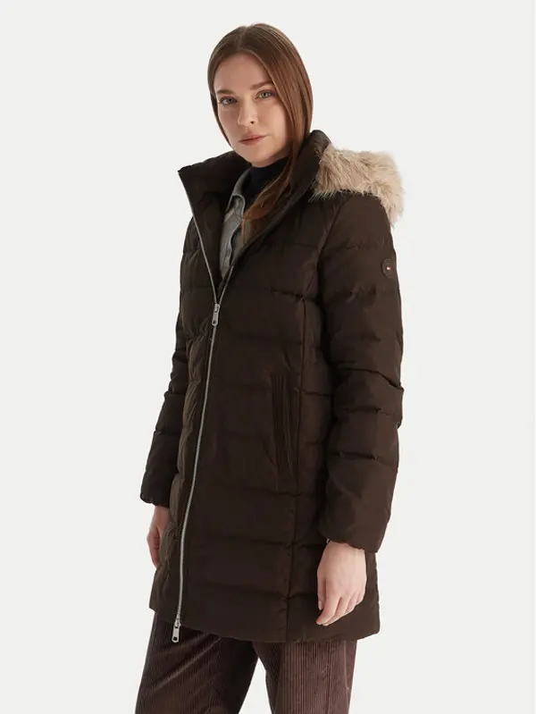 Tommy Hilfiger Tommy Hilfiger Pernata jakna WW0WW47540 Smeđa Slim Fit