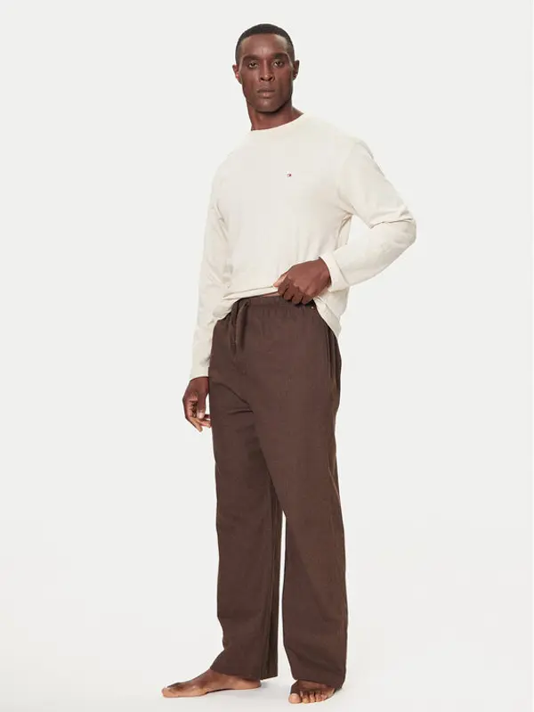 Tommy Hilfiger Tommy Hilfiger Pidžama UM0UM03689 Smeđa Relaxed Fit