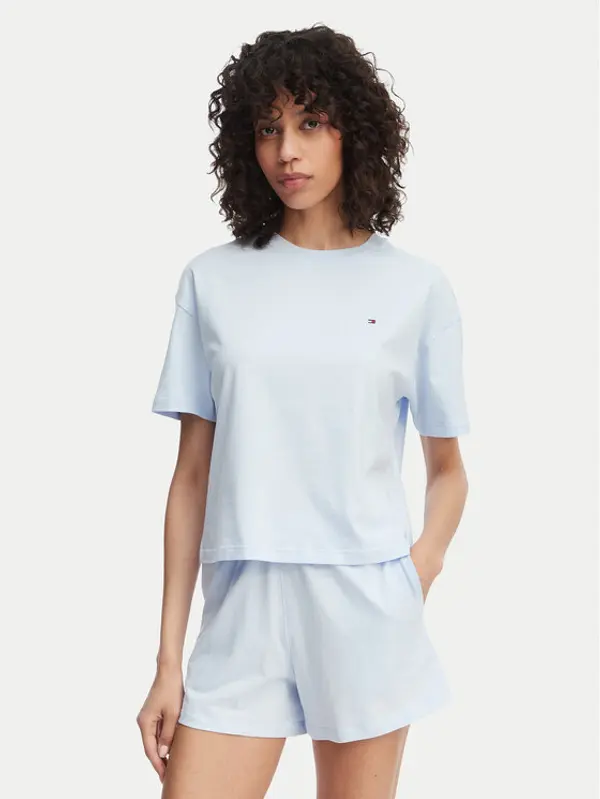 Tommy Hilfiger Tommy Hilfiger Pidžama UW0UW05912 Svijetlo plava Regular Fit