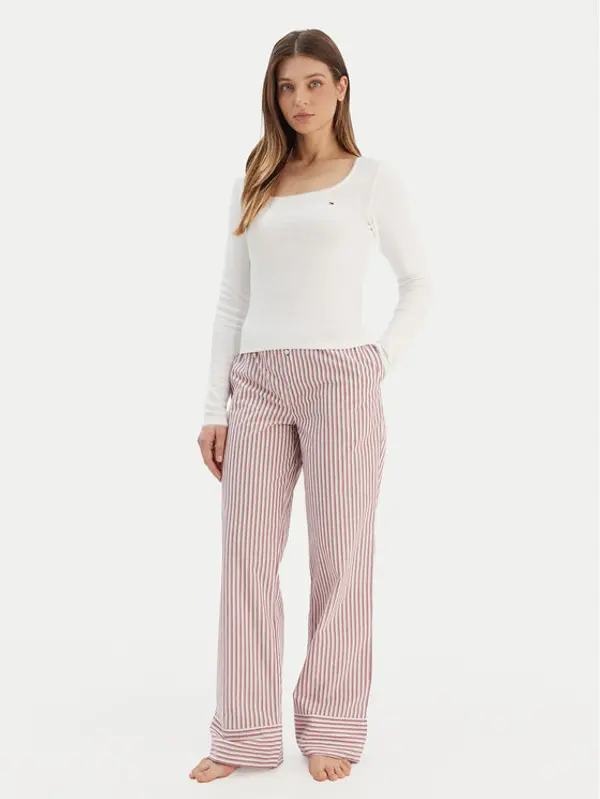 Tommy Hilfiger Tommy Hilfiger Pidžama UW0UW06143 Écru Regular Fit