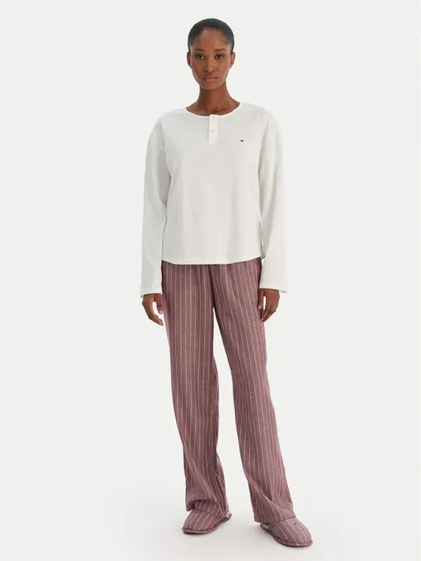 Tommy Hilfiger Tommy Hilfiger Pidžama UW0UW06154 Écru Regular Fit