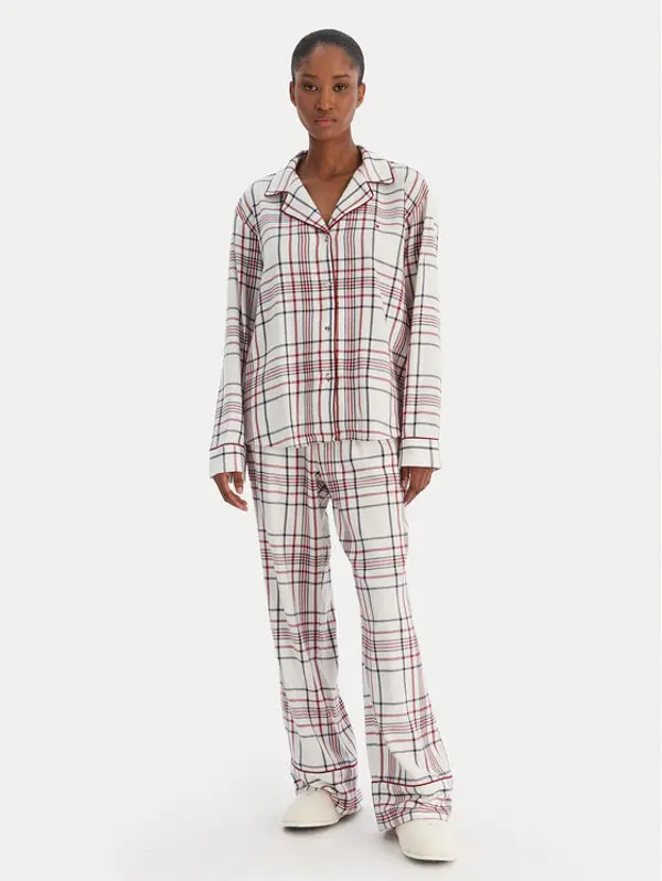 Tommy Hilfiger Tommy Hilfiger Pidžama UW0UW06155 Écru Relaxed Fit