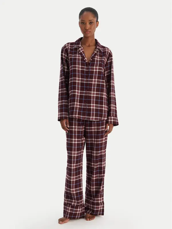 Tommy Hilfiger Tommy Hilfiger Pidžama UW0UW06158 Tamnocrvena Regular Fit