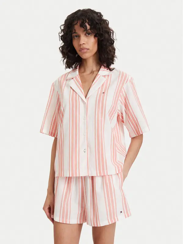 Tommy Hilfiger Tommy Hilfiger Pidžama UW0UW06329 Krem Regular Fit