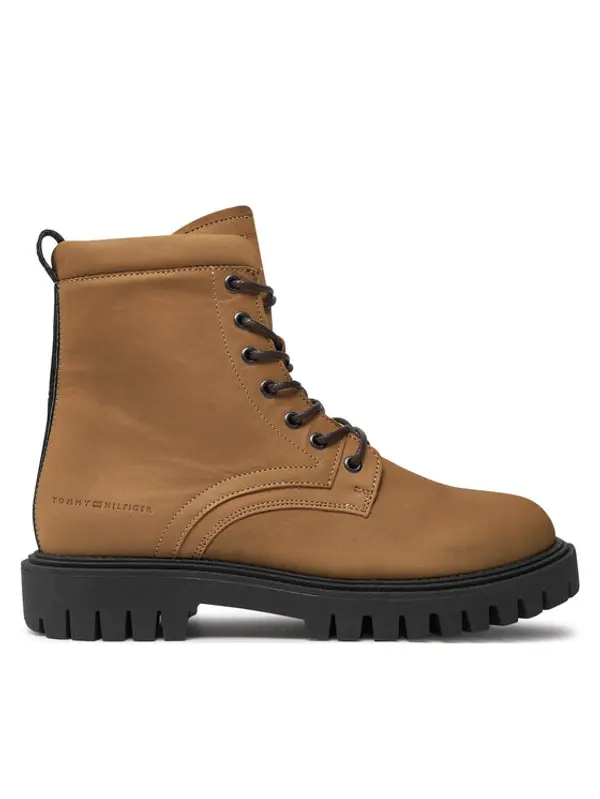 Tommy Hilfiger Tommy Hilfiger Planinarske cipele Casual Hilfiger Chunk Z Nbk Boot FM0FM05149 Smeđa