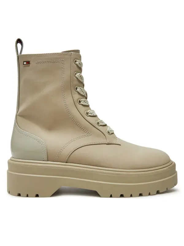 Tommy Hilfiger Tommy Hilfiger Planinarske cipele Flag Ventile Lace Up Boot FW0FW08287 Bež