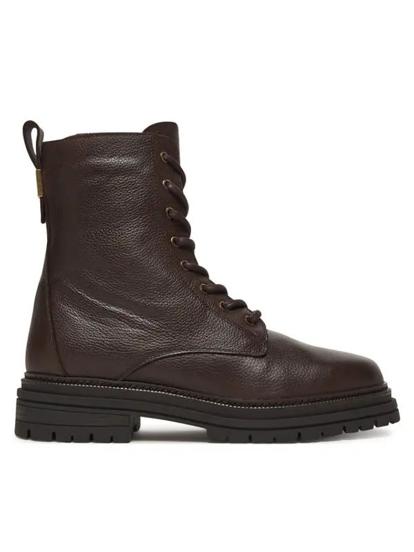 Tommy Hilfiger Tommy Hilfiger Planinarske cipele Th Plaque Pebble Lace Boot Warm FW0FW08767 Smeđa