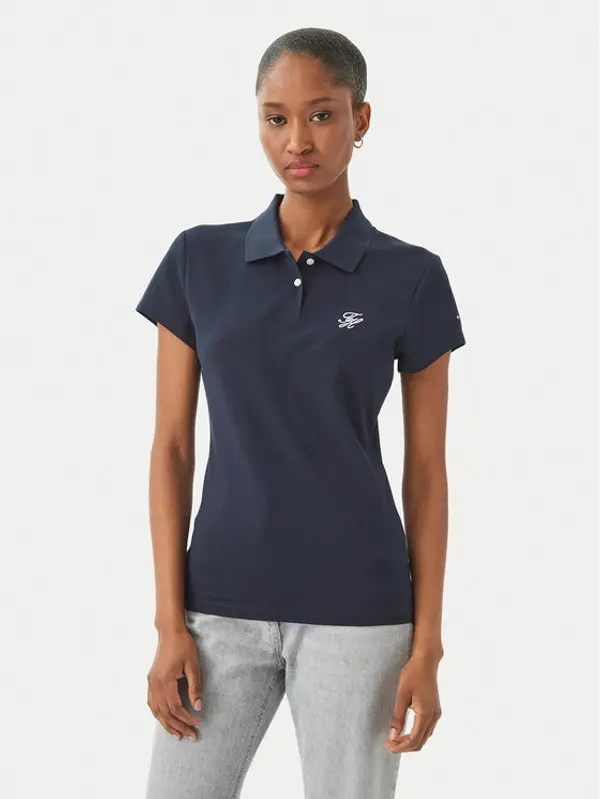 Tommy Hilfiger Tommy Hilfiger Polo 1985 Logo WW0WW49259 Tamnoplava Slim Fit