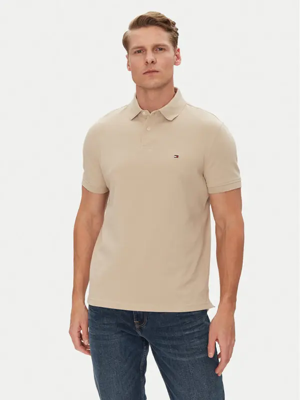 Tommy Hilfiger Tommy Hilfiger Polo 1985 MW0MW17770 Bež Regular Fit