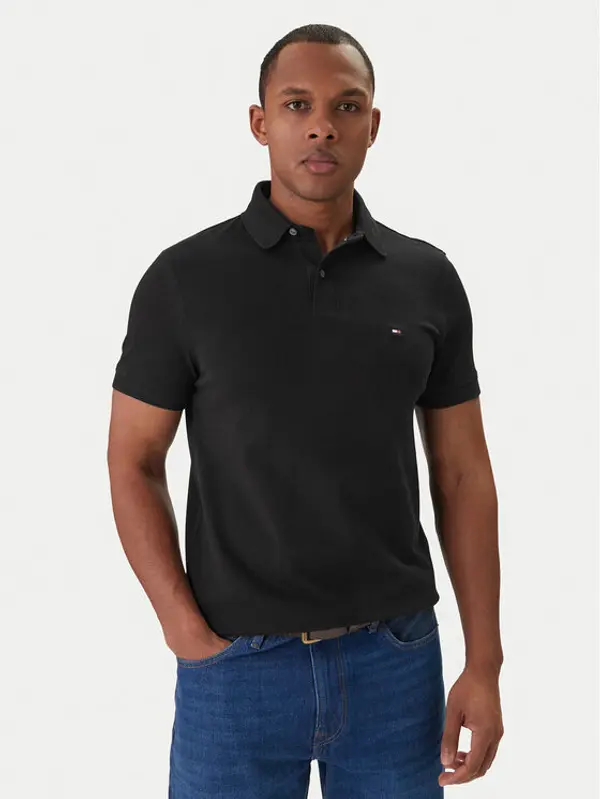 Tommy Hilfiger Tommy Hilfiger Polo 1985 MW0MW17770 Crna Regular Fit