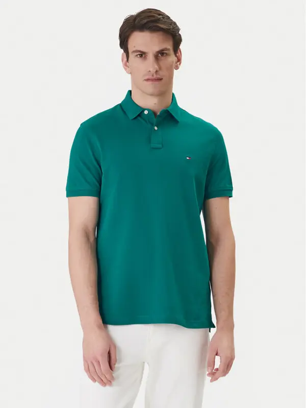 Tommy Hilfiger Tommy Hilfiger Polo 1985 MW0MW17770 Zelena Regular Fit