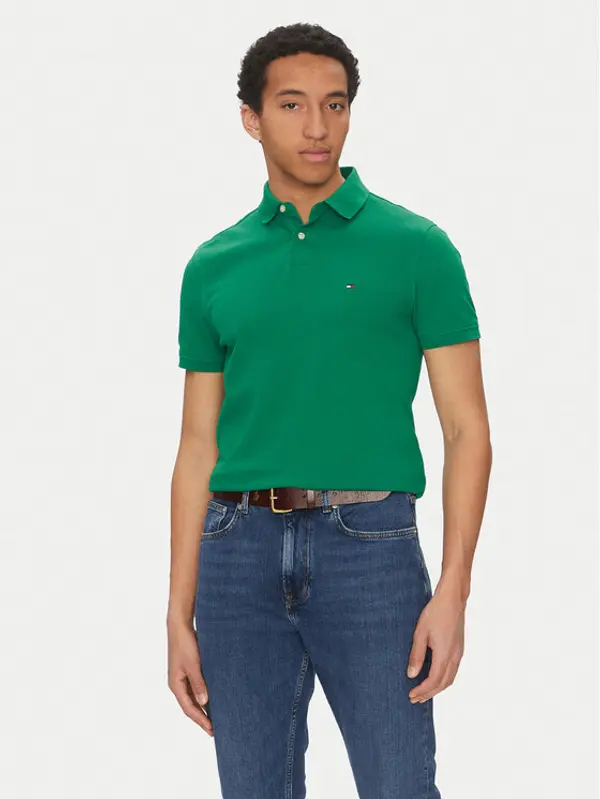 Tommy Hilfiger Tommy Hilfiger Polo 1985 MW0MW17770 Zelena Regular Fit