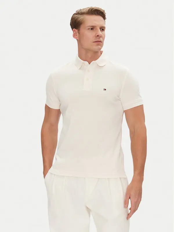 Tommy Hilfiger Tommy Hilfiger Polo 1985 MW0MW17771 Bež Slim Fit