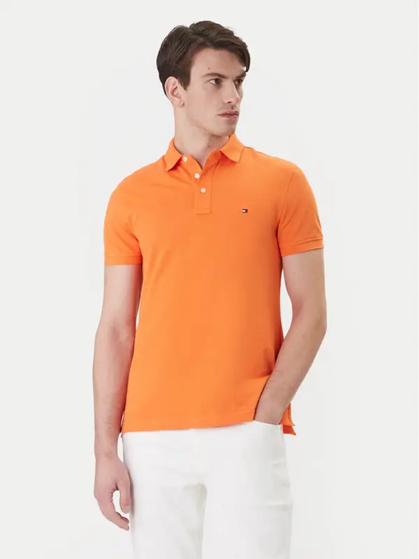 Tommy Hilfiger Tommy Hilfiger Polo 1985 MW0MW17771 Narančasta Slim Fit