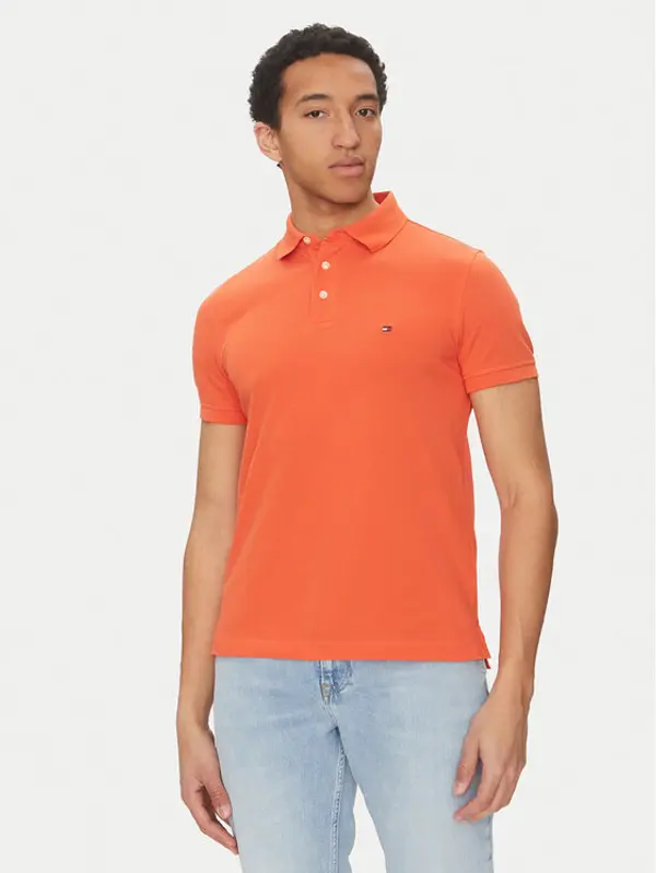 Tommy Hilfiger Tommy Hilfiger Polo 1985 MW0MW17771 Narančasta Slim Fit