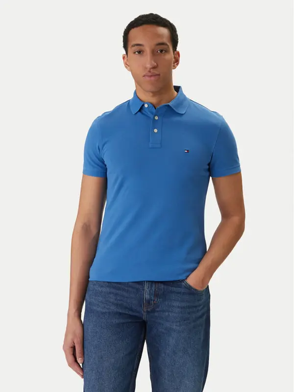 Tommy Hilfiger Tommy Hilfiger Polo 1985 MW0MW17771 Plava Slim Fit