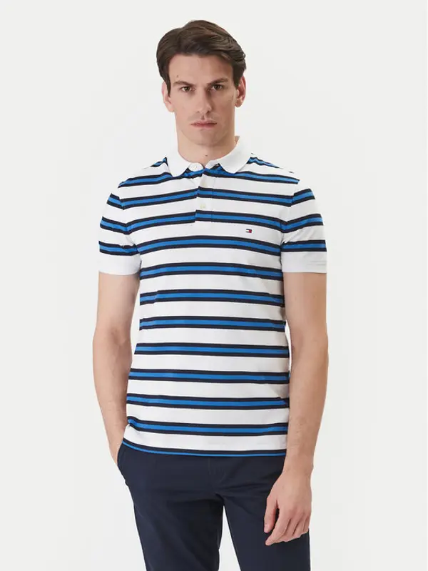 Tommy Hilfiger Tommy Hilfiger Polo 1985 MW0MW17771 Plava Slim Fit