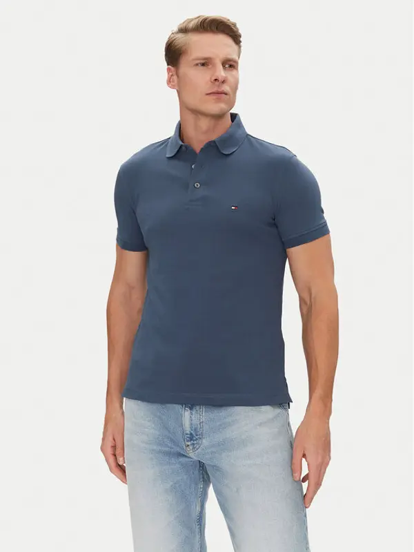 Tommy Hilfiger Tommy Hilfiger Polo 1985 MW0MW17771 Plava Slim Fit