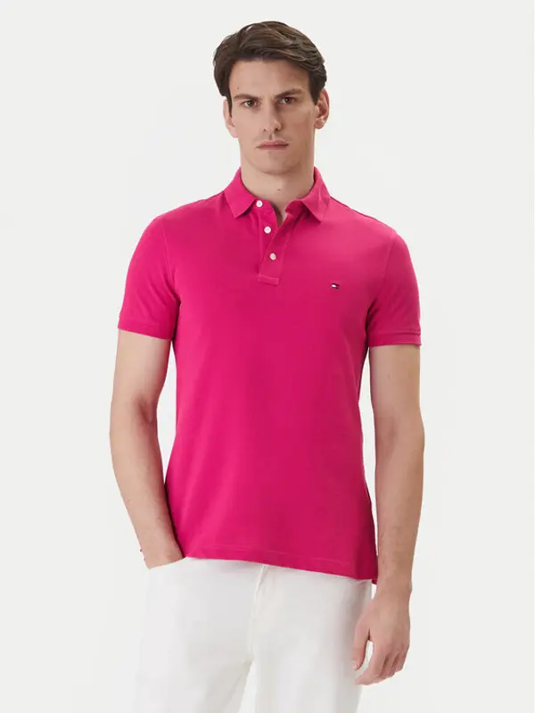 Tommy Hilfiger Tommy Hilfiger Polo 1985 MW0MW17771 Ružičasta Slim Fit