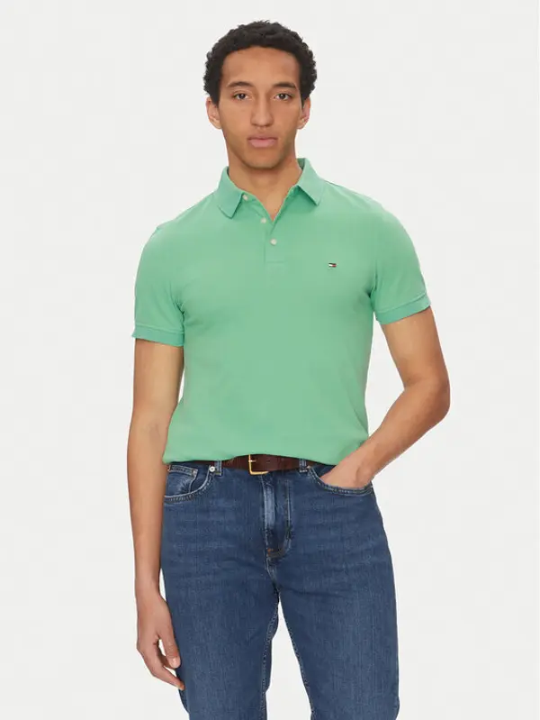 Tommy Hilfiger Tommy Hilfiger Polo 1985 MW0MW17771 Zelena Slim Fit