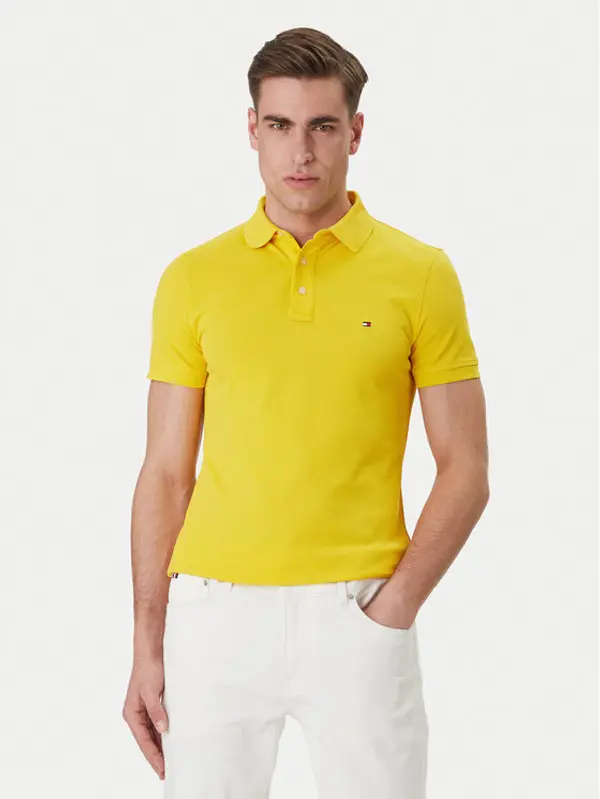 Tommy Hilfiger Tommy Hilfiger Polo 1985 MW0MW17771 Žuta Slim Fit