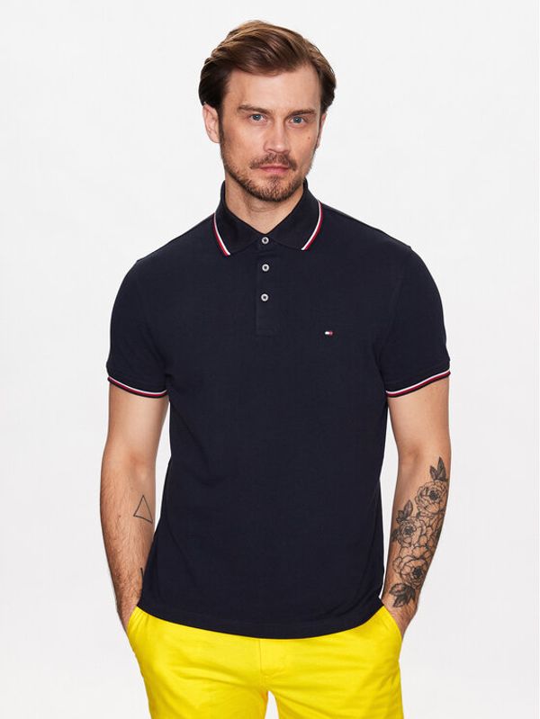 Tommy Hilfiger Tommy Hilfiger Polo 1985 Rwb Tipped MW0MW30750 Tamnoplava Slim Fit