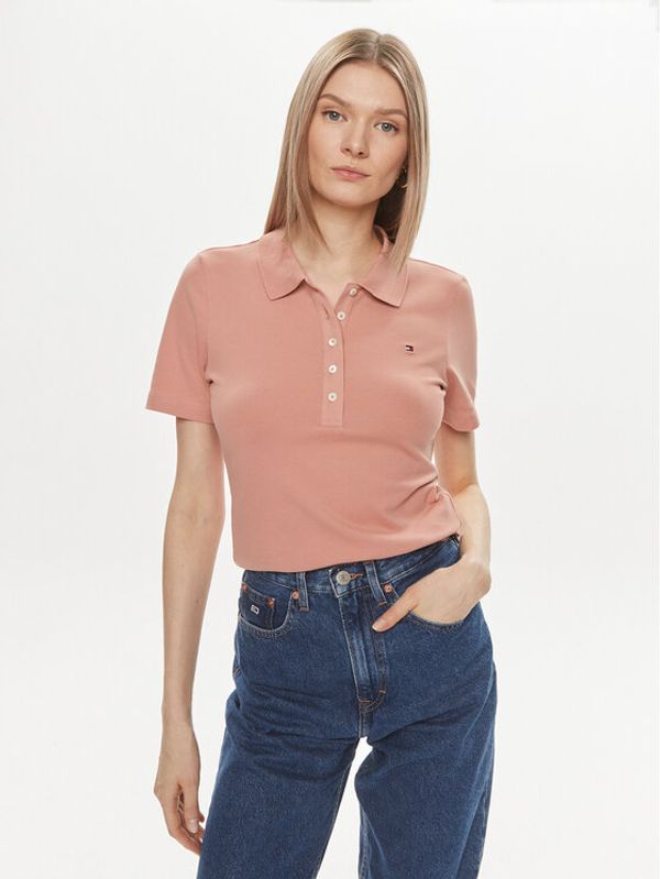 Tommy Hilfiger Tommy Hilfiger Polo 1985 WW0WW37823 Ružičasta Slim Fit
