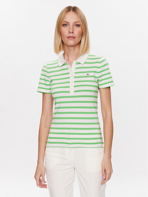 Tommy Hilfiger Tommy Hilfiger Polo 1985 WW0WW39530 Zelena Slim Fit