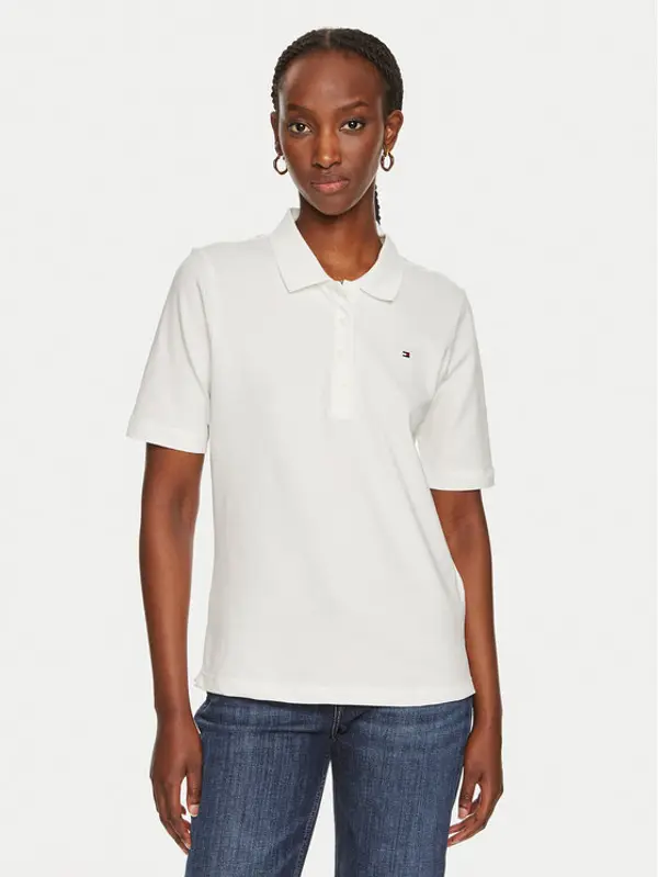 Tommy Hilfiger Tommy Hilfiger Polo 1985 WW0WW43224 Écru Regular Fit