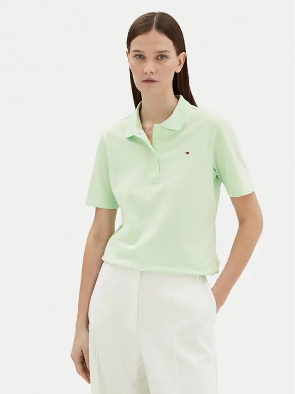 Tommy Hilfiger Tommy Hilfiger Polo 1985 WW0WW43224 Zelena Regular Fit