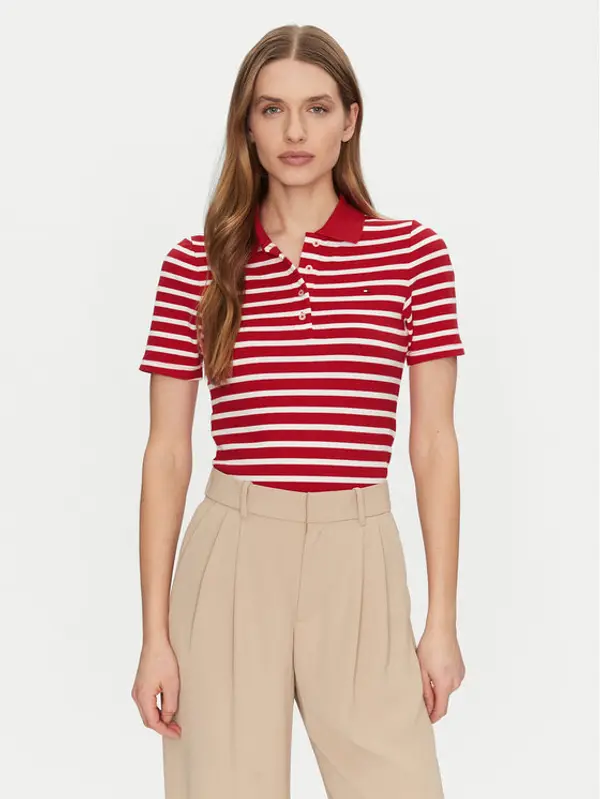 Tommy Hilfiger Tommy Hilfiger Polo 1985 WW0WW43225 Crvena Slim Fit