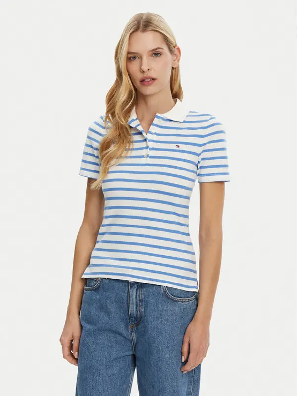 Tommy Hilfiger Tommy Hilfiger Polo 1985 WW0WW43225 Svijetloplava Slim Fit