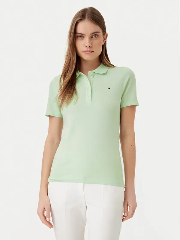 Tommy Hilfiger Tommy Hilfiger Polo 1985 WW0WW43225 Zelena Slim Fit
