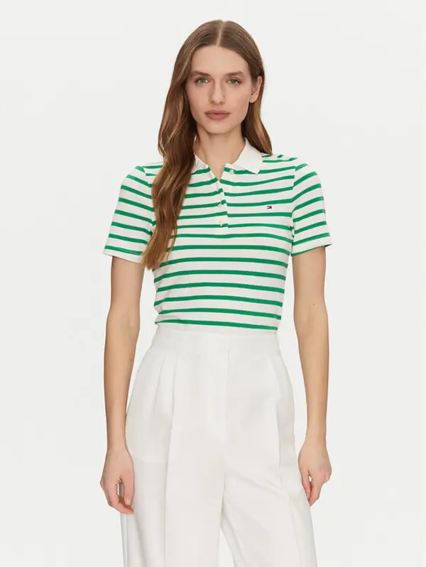 Tommy Hilfiger Tommy Hilfiger Polo 1985 WW0WW43225 Zelena Slim Fit